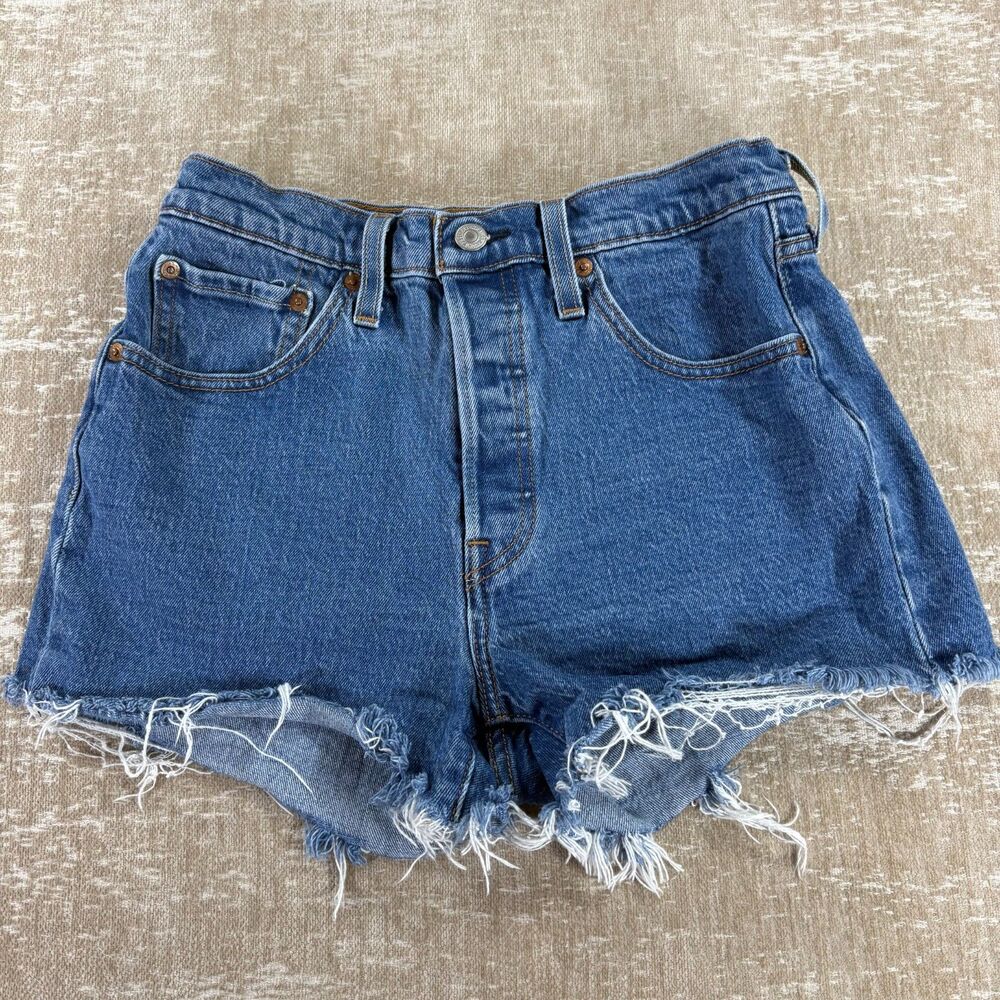 Levi’s 501 Original High Rise Denim Cutoff Shorts Size 27